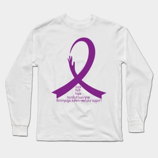 Hands of Fibromyalgia Awareness Long Sleeve T-Shirt